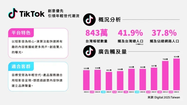 TikTok 平台策略與受眾分析案例圖